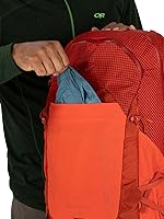 Vista 6 de Osprey Talon Pro 20L Mochila de senderismo para hombre con cinturón de cadera, color naranja marte