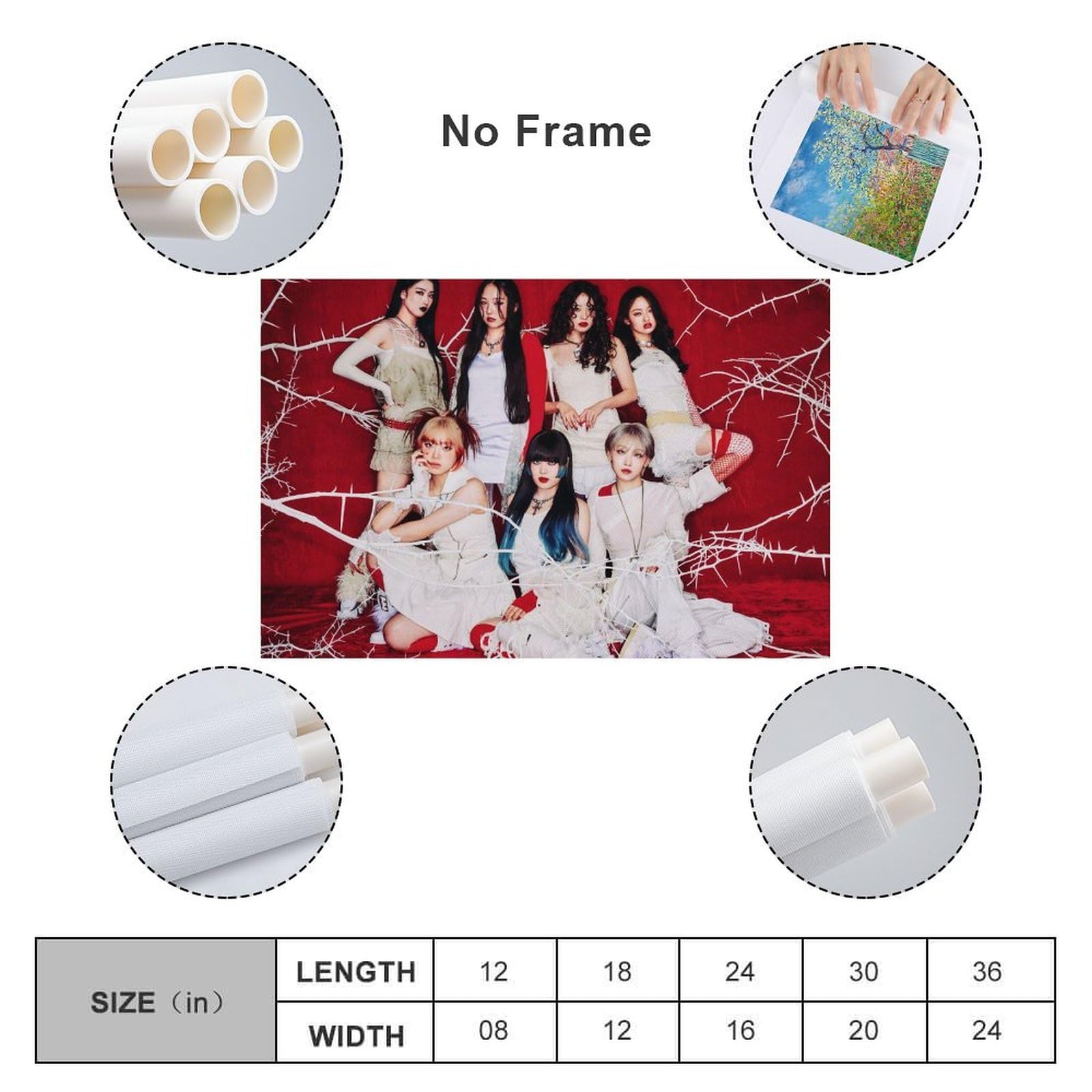 Amazon.co.jp: 歌手 HANA ハナ Debut Single Rose アルバムキャンバス