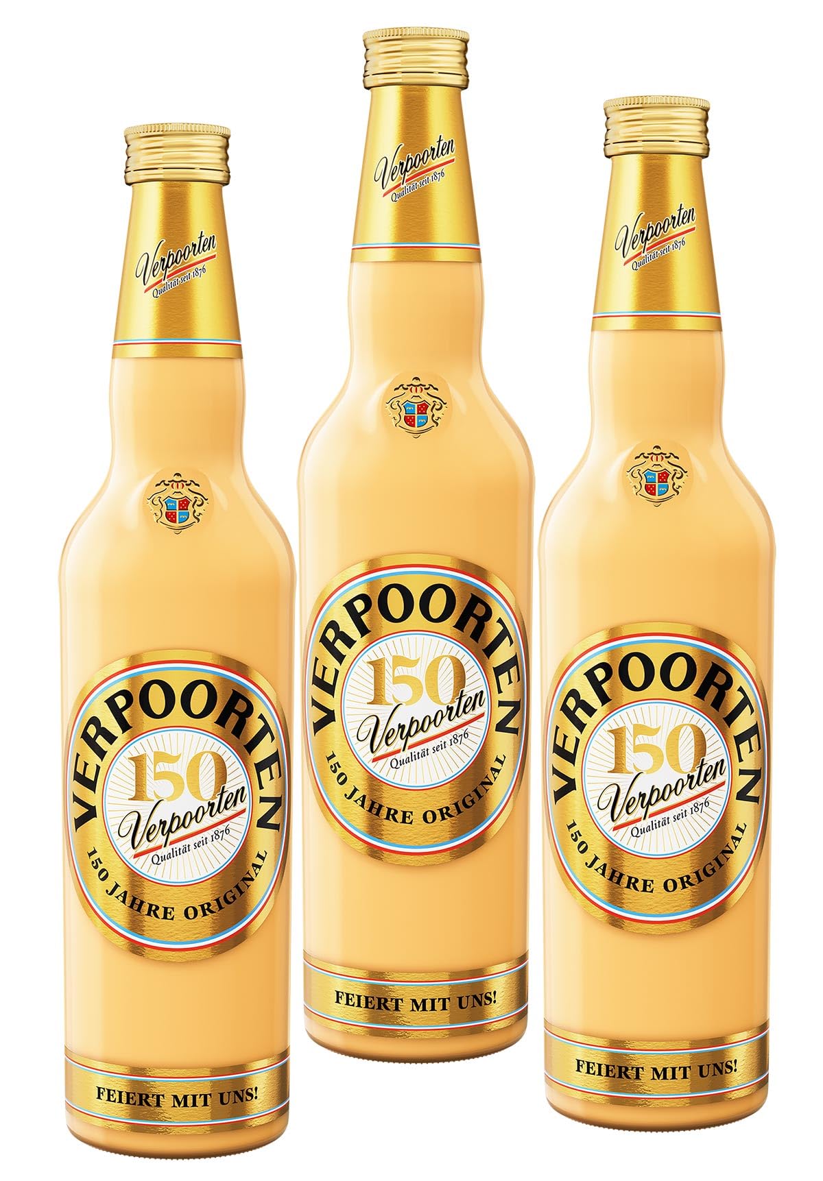 3 x 0,7 L VERPOORTEN ORIGINAL Eierlikör 20%vol – Qualität seit 1876 – Laktosefrei & glutenfrei – Ohne Farbstoffe – Perfekt für Kuchen, Cocktails & Desserts