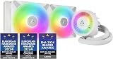 ARCTIC Liquid Freezer III 280 A-RGB - Water Cooling PC, All-in-One CPU AIO Water Cooler, Intel & AMD compatible, efficient PWM-controlled pump, fan: 200-1700 rpm, LGA1851/1700 Contact Frame - White - 1