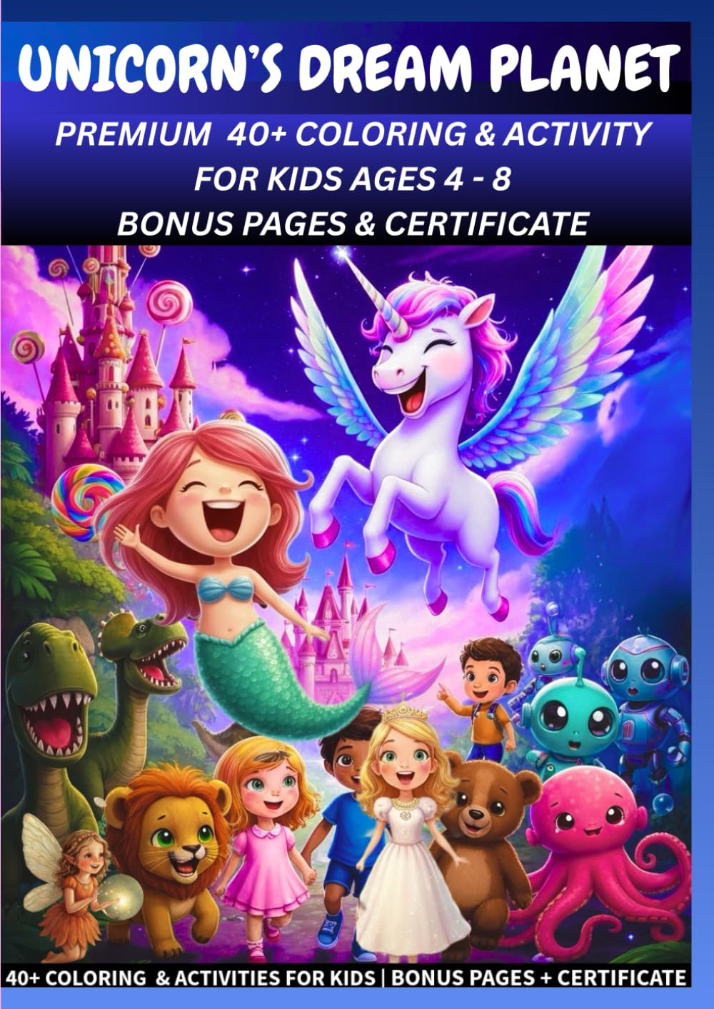 Unicorn’s Dream Planet: Premium Unicorn and Fairy Coloring Book — Fantasy Coloring Books for Kids Ages 4–8 | Fairy Tale Coloring and Activity Book ... and Creative Learning for Fine Motor Skills