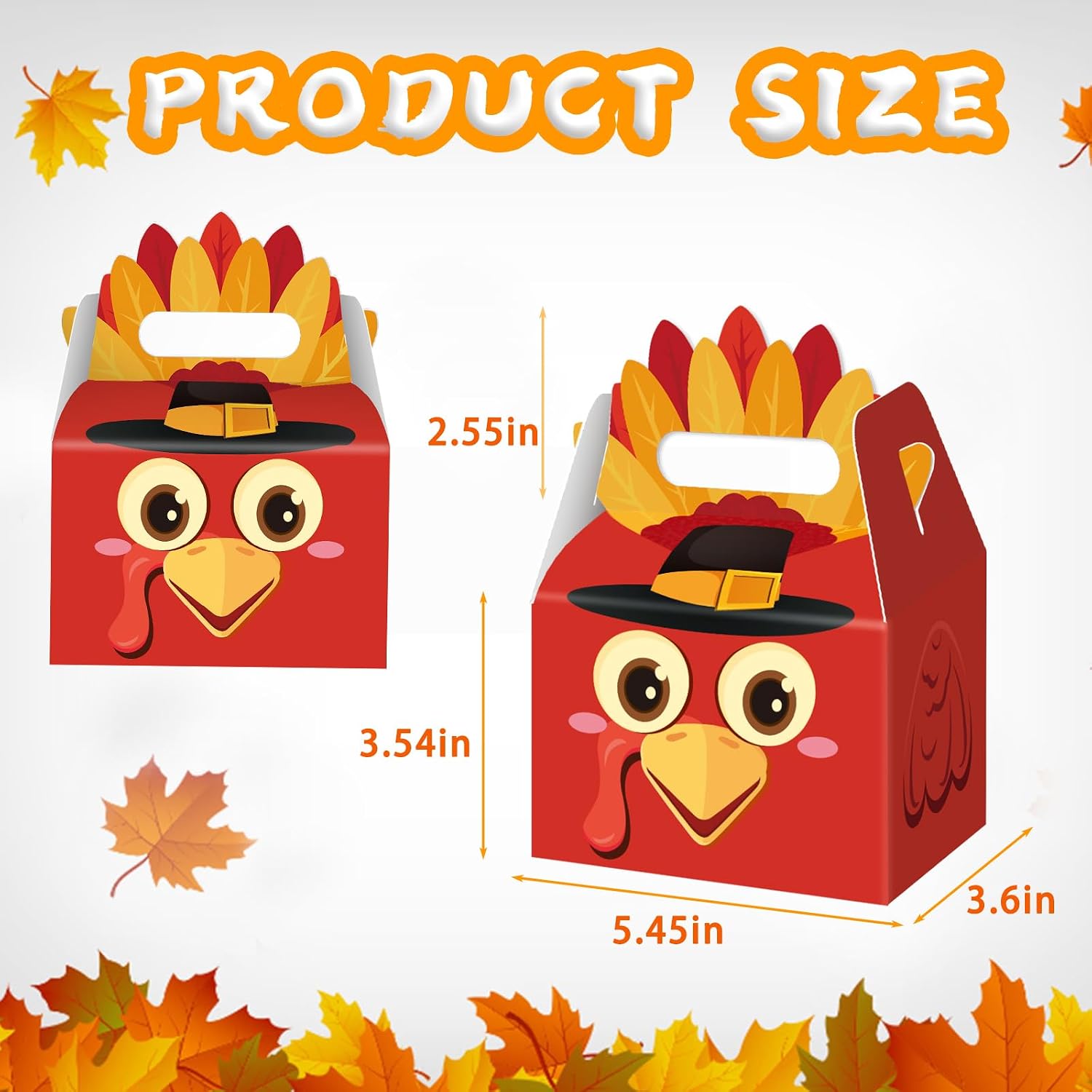 FRIDAY NIGHT 24 Pcs Thanksgiving Turkey Paper Boxes image 2