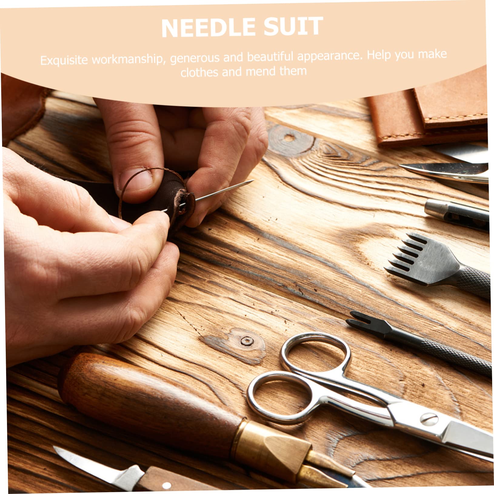 HAPINARY Sewing Needles for Blind Eye 120pcs Blind Needle Set Embroidery Upholstery Yarn Heavy Duty