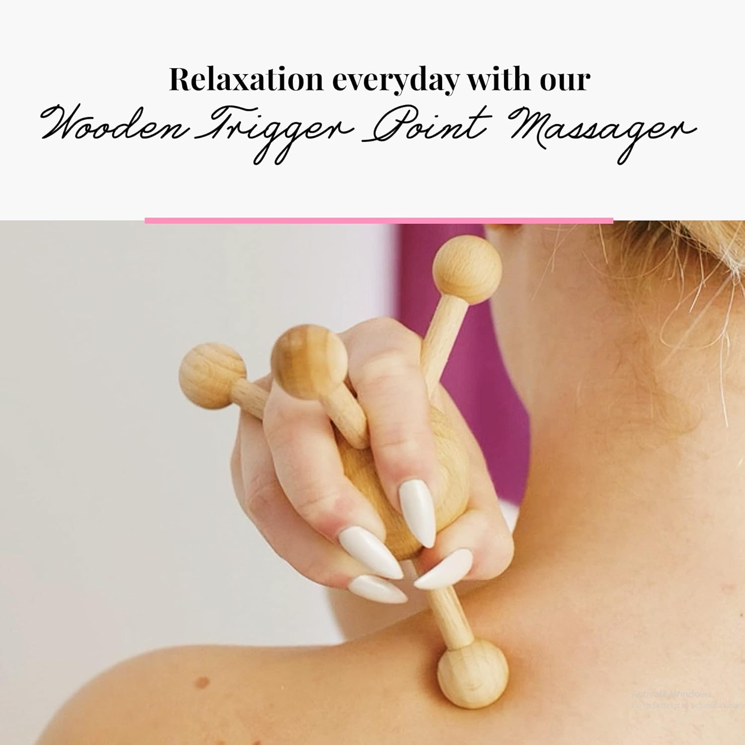 Tuuli Accessories – Trigger Point Massage Tool, Multi-Functional Wooden Handheld Massager for Back, Neck, Shoulder and More, Helps Ease Muscle Tension and Support Skin Health : Health & Household