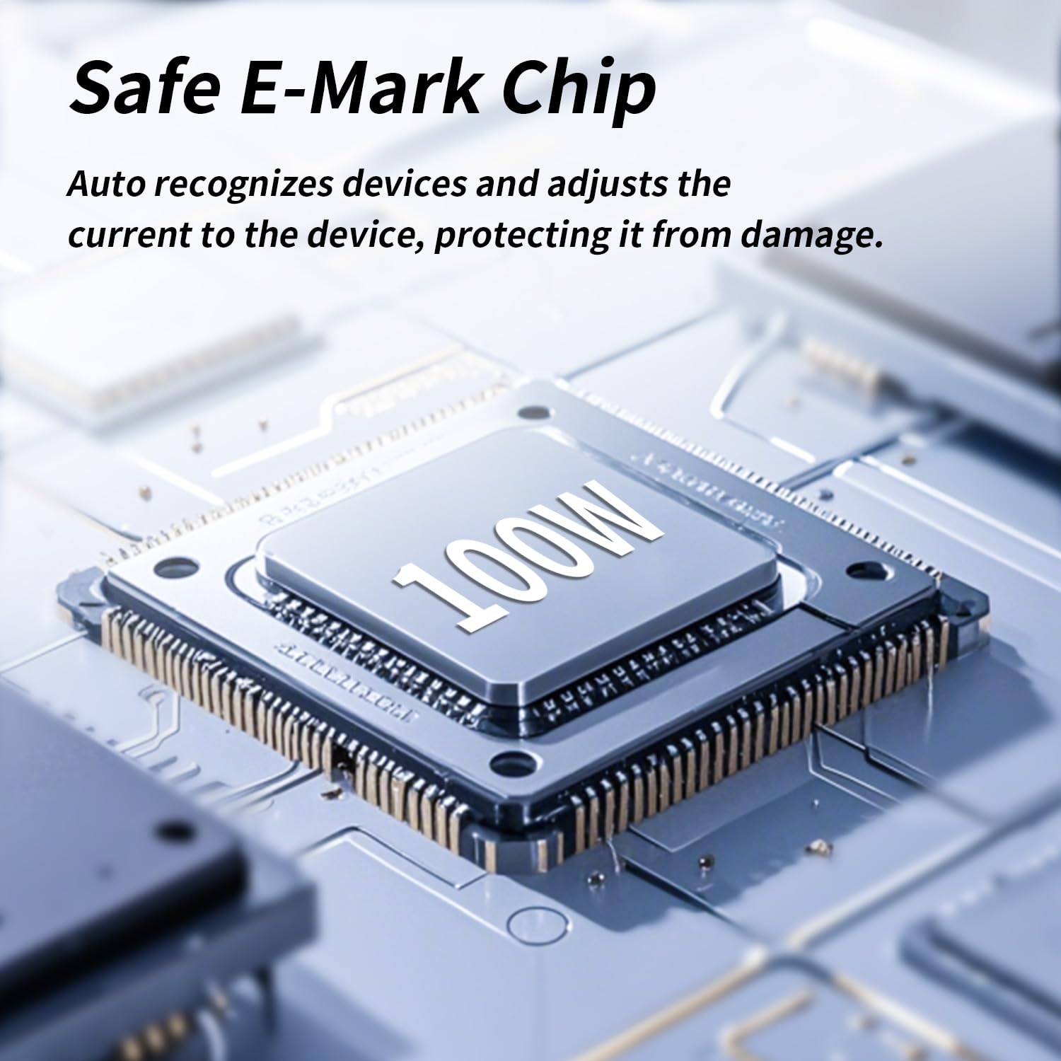 Cable de carga múltiple USB C de 100 W con chip E-Mark, cable de carga rápida USB C 3 en 1, cable de carga múltiple universal con tipo C, micro USB, puerto IP para iPhone 16/15/14/teléfonos celulares