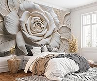 Vista 1 de AFZEVEB-3D Rose Flower Wallpaper Large Floral Wall murals for Bedroom 114"x74"(Not Peel and Stick)