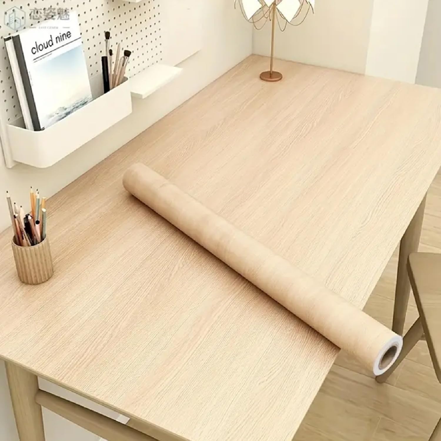 Wood Contact Paper, Peel and Stick Wallpaper for Cabinets,Self Adhesive Waterproof Wood Wallpaper for Countertop Furniture Drawer Liner (Light Oak Wood 24 x24 inch)-image-48