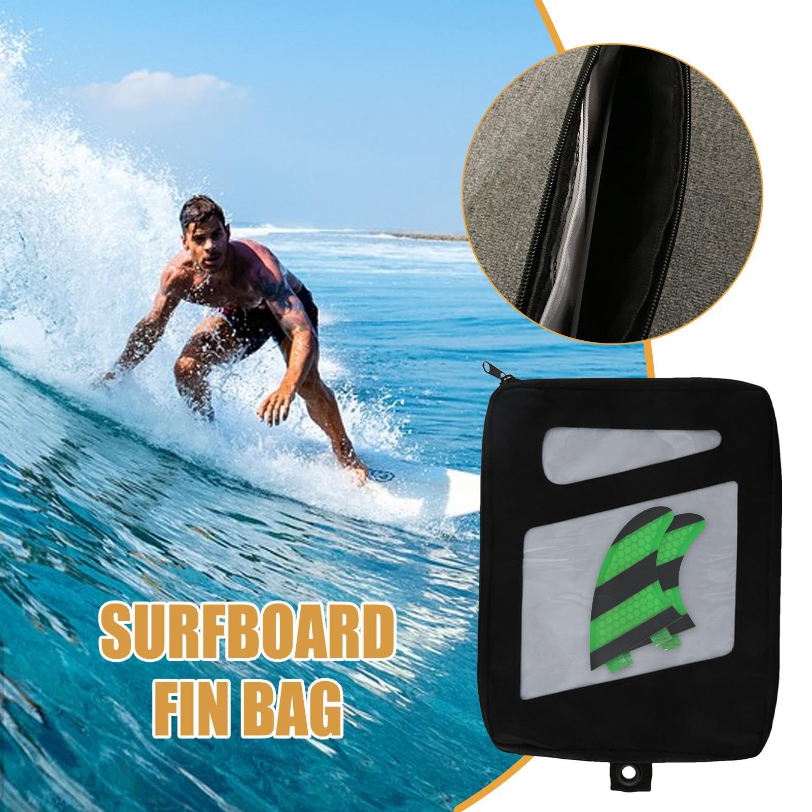 Surf Fins Travel Bag - Surfboard Fin Case, Fin Organizer Storage Bag | Multipurose Fin Case Storage Organizer, Portable Carrier Pouch Surf Fins Bag, Waterproof Bag For Surfing Water Sports