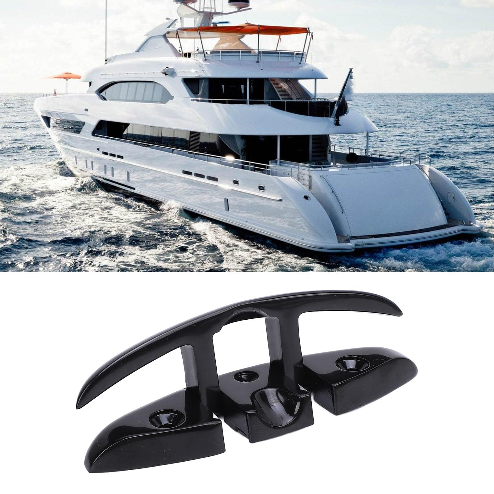 Akozon Bitta Pieghevole per Barca Bitta per Pontile Marina per Carichi Pesanti in Acciaio Inossidabile 5 Pollici Motoscafi per Yacht