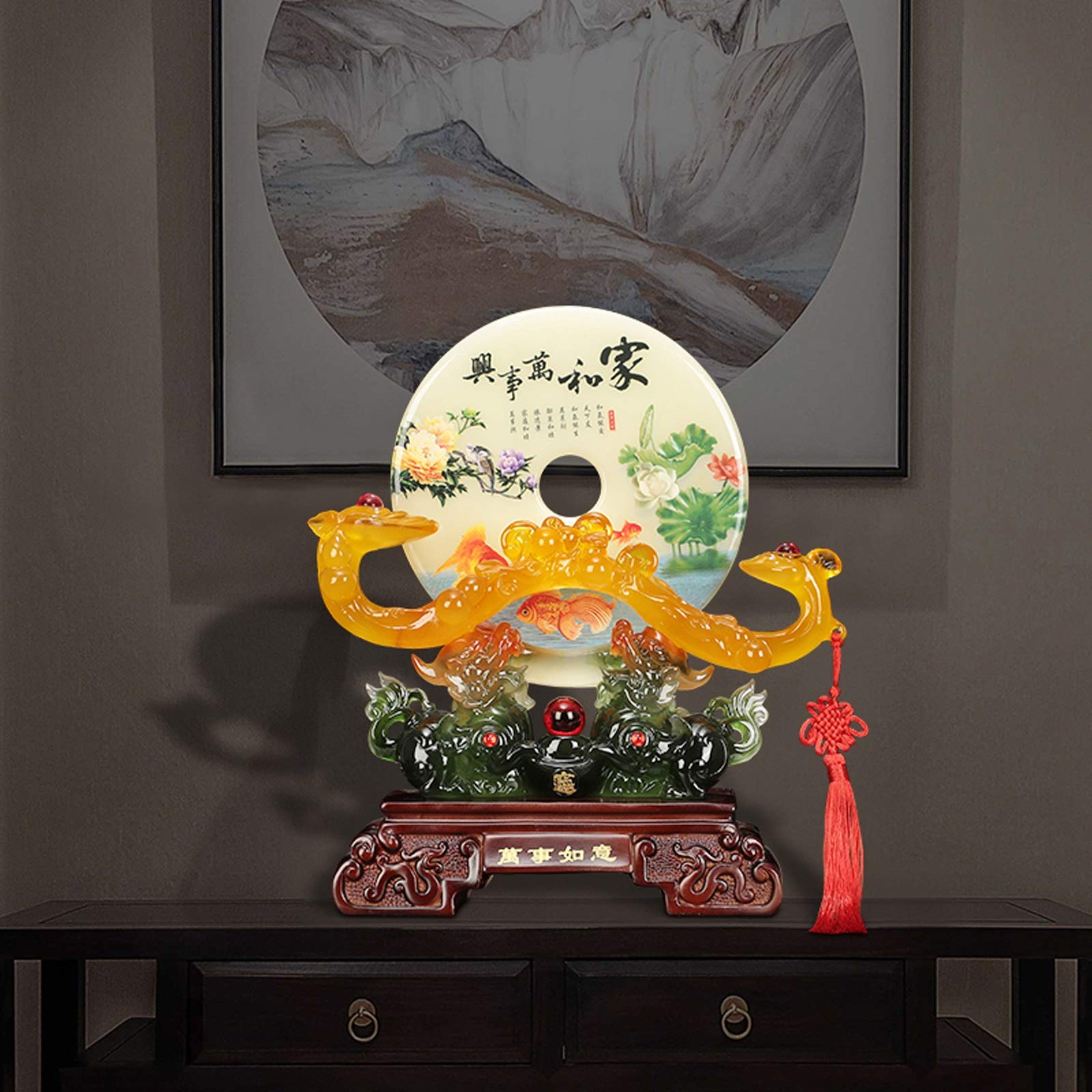 Statua Feng Shui Pi Xiu Lucky Decoration Strona główna salon TV Szafka Szafka Winiarnia Pi Xiu Dekoracja Wnętrze Dom Dekoracje Desktopowe Prezenty Figurki kolekcjonerskie (Size : Medium)