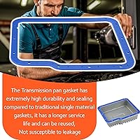 Vista 7 de 93100 Junta de transmisión para Moroso Powerglide Transmisión Pans 42000 y 42001, Junta de transmisión moldeada de silicona sobre acero para un