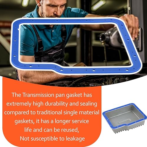 Miniatura 7 de 93100 Junta de transmisión para Moroso Powerglide Transmisión Pans 42000 y 42001, Junta de transmisión moldeada de silicona sobre acero para un