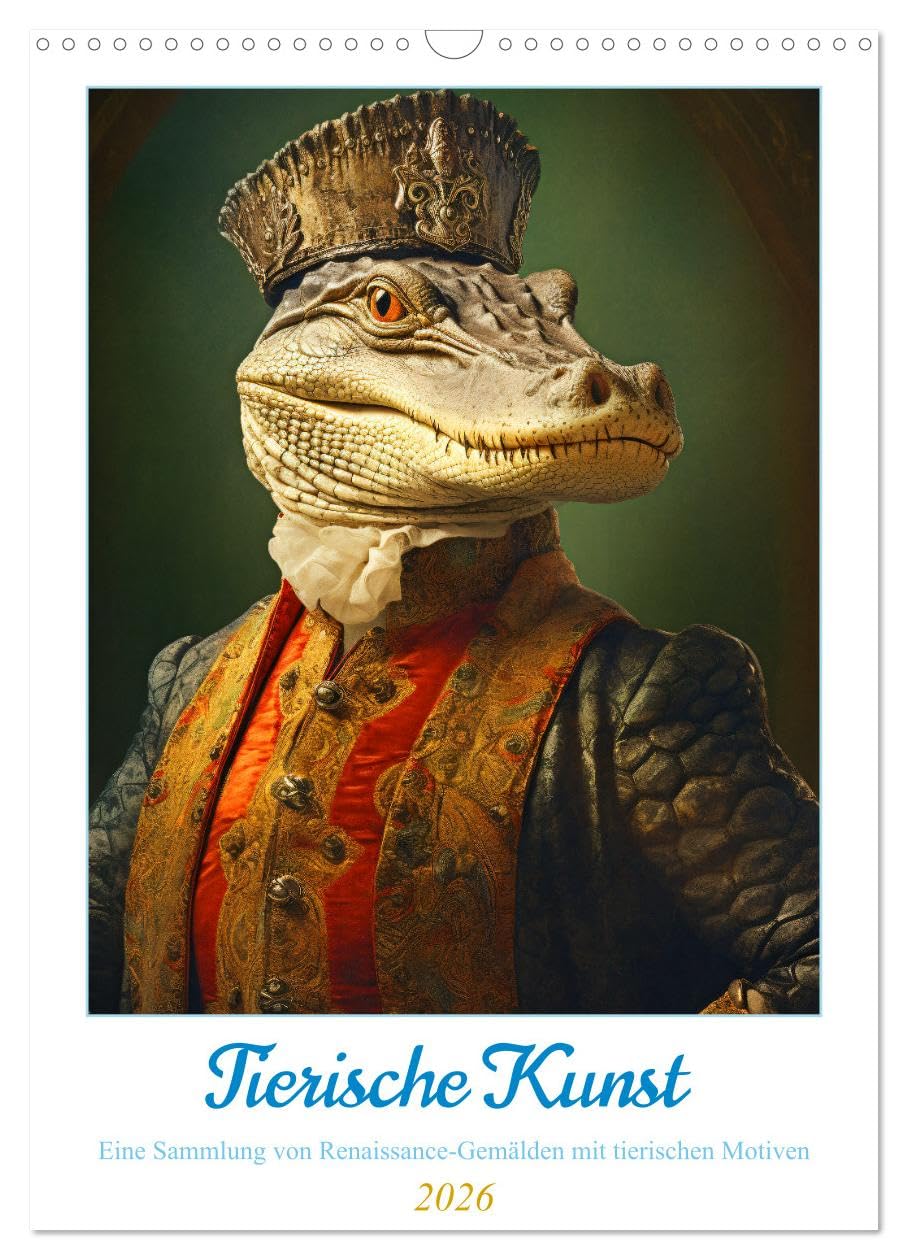 Animal Art - A Collection of Renaissance Paintings with Animal Motifs UK-Version (Wall Calendar 2026 DIN A3 Portrait), CALVENDO 12 Month Wall Calendar — image 1