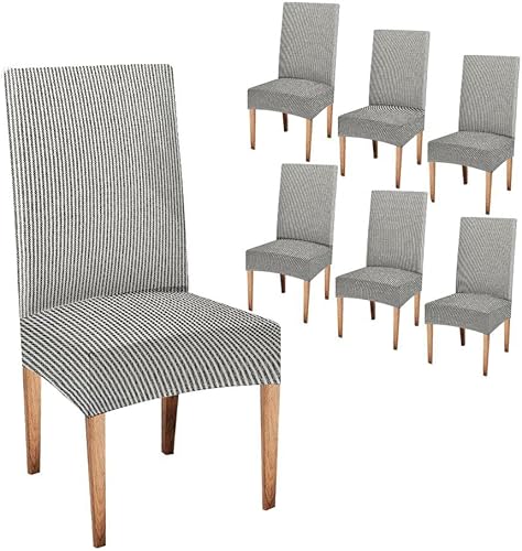 Miniatura 48 de TOMWISH Fundas para Sillas De Comedor 6, Fundas para sillas de comedor, pintura de arte abstracto, funda extraíble elástica de elastano para silla