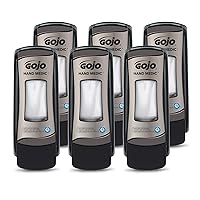 Vista 1 de GOJO ADX-7 - Dispensador estilo Push, cromo/negro, para repuestos de condición de piel GOJO ADX-7 Hand Medic de 23.2 fl oz (paquete de 6) - 8782-06
