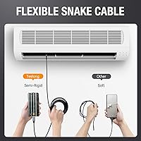 Vista 5 de Teslong - Cámara endoscopio USB C con luz, cámara de boroscopio de serpiente tipo C con 8 luces LED, cámara de inspección flexible impermeable de 10