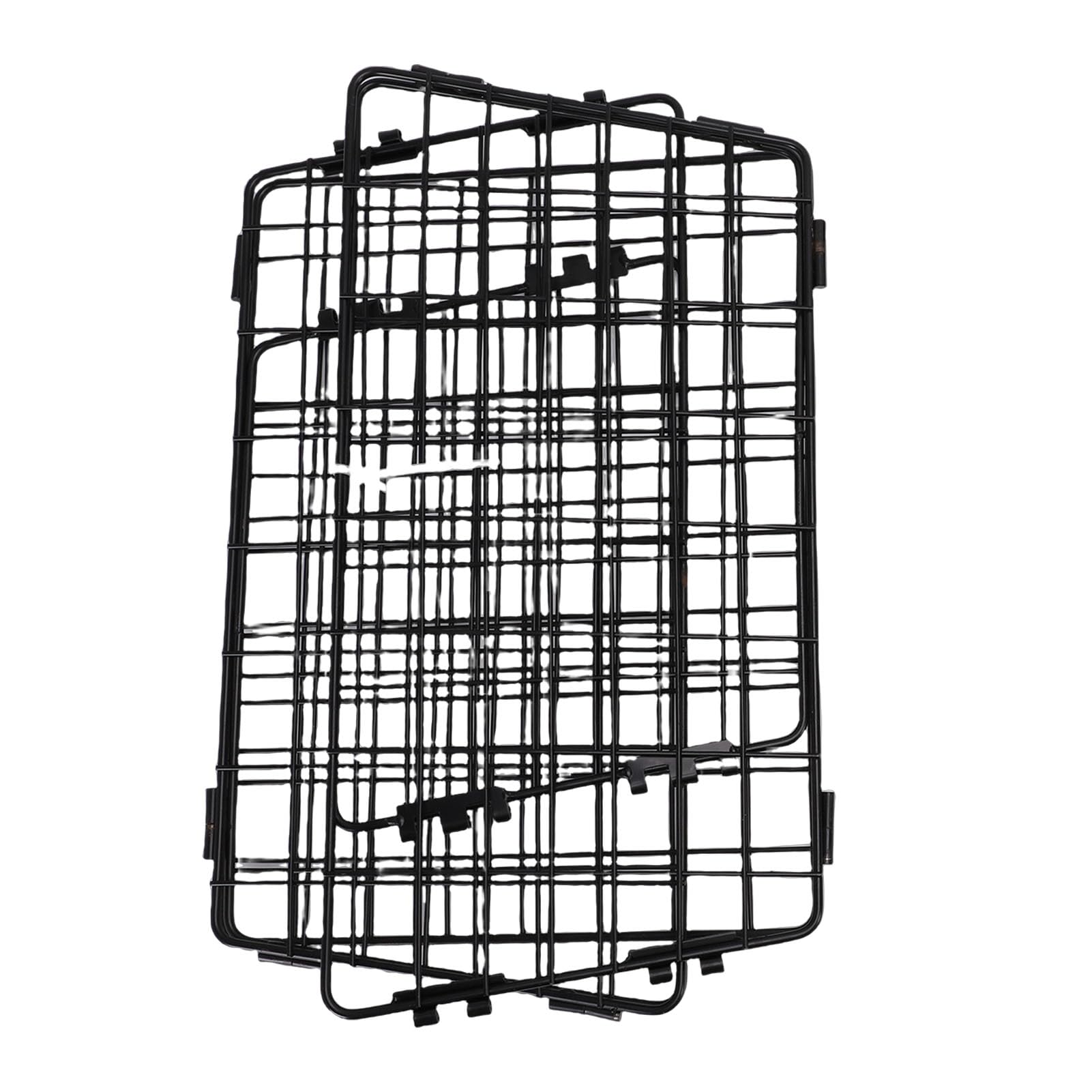 Cesta Trasera para Scooter, Cesta Plegable de Metal para Scooter de Movilidad para Compras, Almacenamiento Espacioso con Receptor de 1 Pulgada, Compatible con la mayoría de los