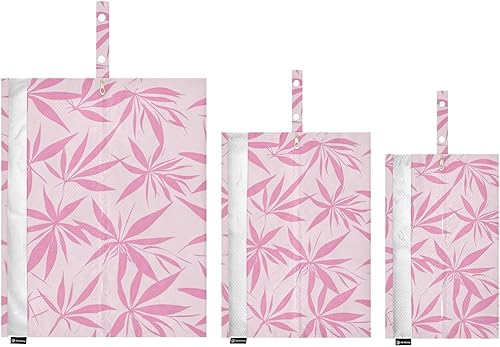 Miniatura 8 de Maple Leaf Pink 3 Piecing Packing Travel Bag Portable Storage Bags For Travel Storage Bags For Clothes Clothing Organizer