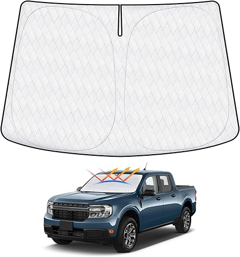Parasol que no se despega para Ford Maverick 2022 2023 2024 2025, accesorios plegables para ventana delantera de automóvil, parasol UPF 50+