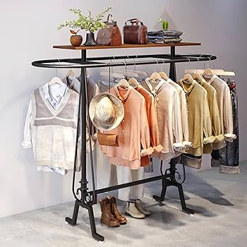 Amazon.com: SPTZQURY Round Clothing Rack, Commercial Floor