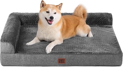 Miniatura 69 de EHEYCIGA Cama extra grande para perro torpedica, cama XL de espuma viscoelástica para perro con funda extraíble lavable, sofá impermeable para