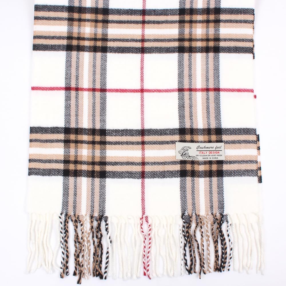 TZ Promise Tartan Plaid Cashmere Feel Classic Soft Luxurious Winter Scarf For Men Women - Image 4