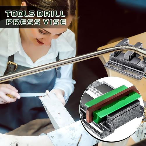 Miniatura 7 de Prensa de taladro para herramientas, prensa de metal, para banco de trabajo, con 2 almohadillas magnéticas, juego de almohadillas múltiples