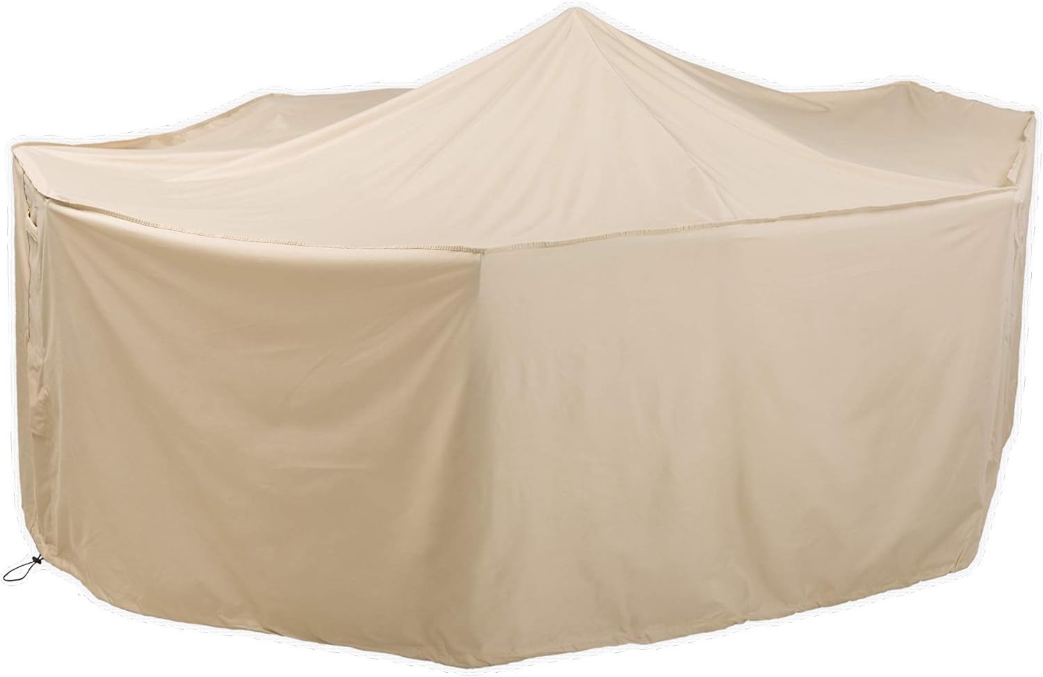 Heavy Duty Weather Resistant Deluxe Outdoor Large Rectangle Table and Chairs Cover, 2 Ply Polyester, 106 L x 71 W x 35 H - Sand