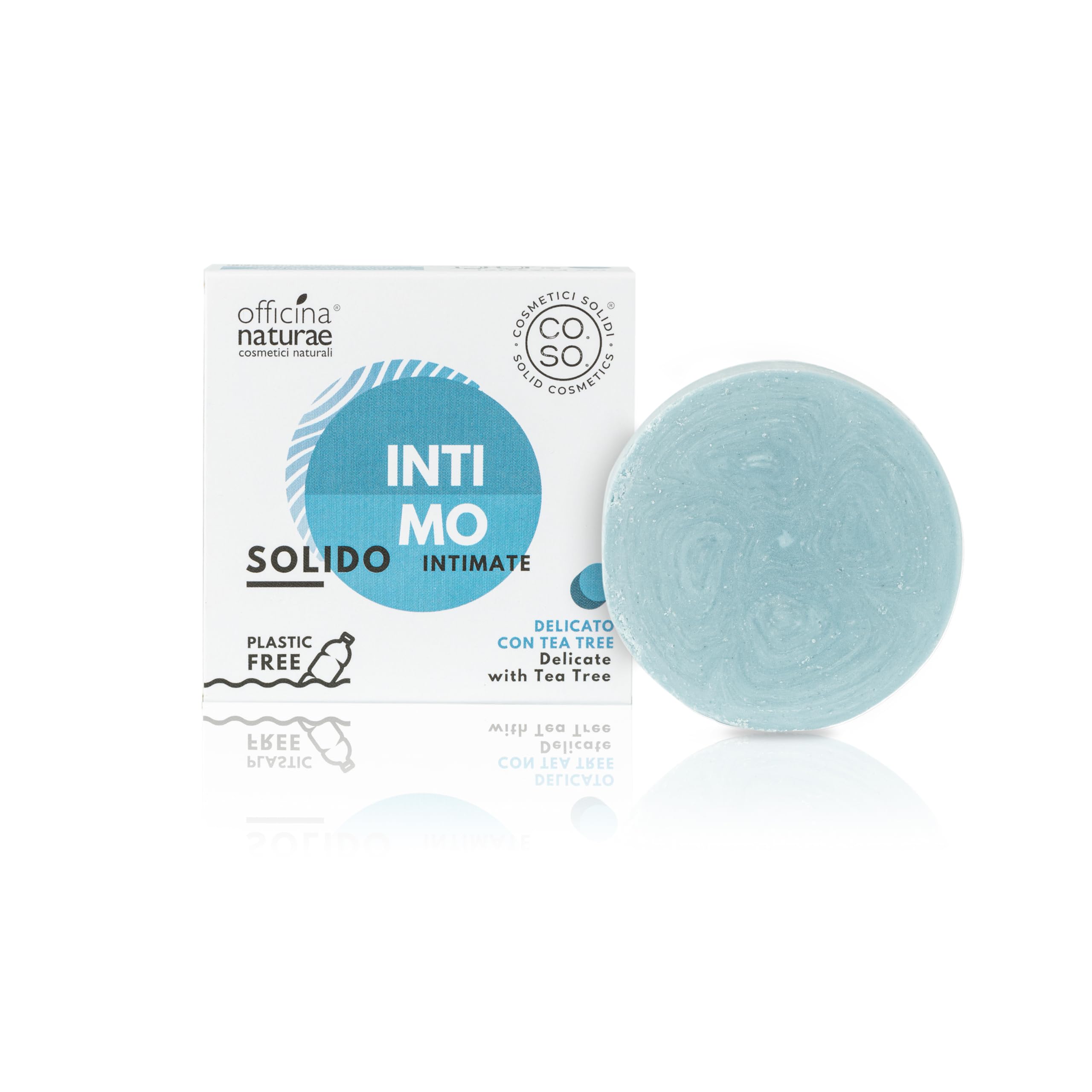 Officina Naturae | Detergente Intimo Solido pH Acido, Deterge Delicatamente, Lenisce le Irritazioni, con Estratti di Calendula, Avena e Tea Tree, 50g