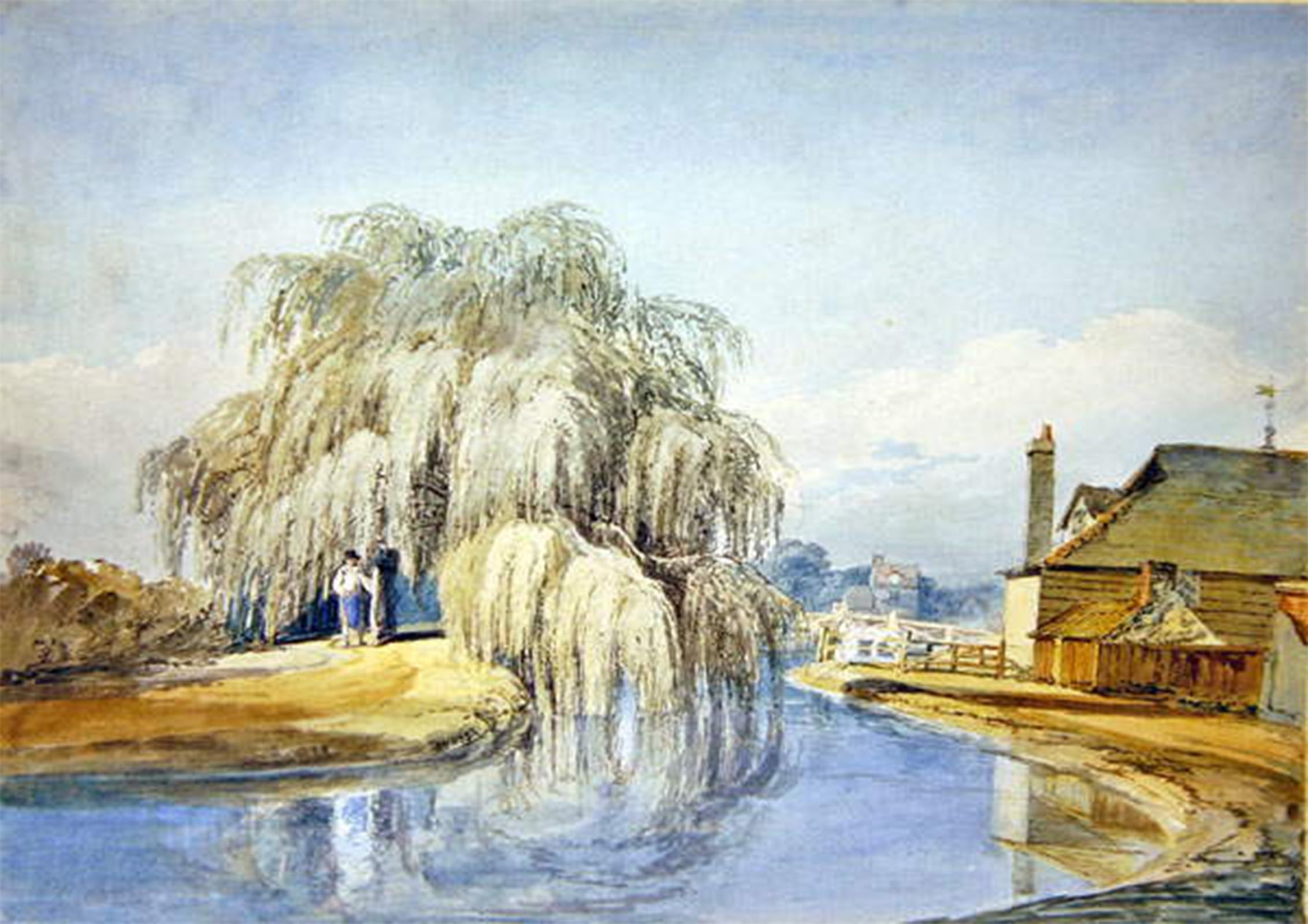 ARTXLXXBN Famous Print Painting Colorful Art Print a Weeping Willow by Mallord William Turner Canvas Art Decorations for Home Decor 60x90cm