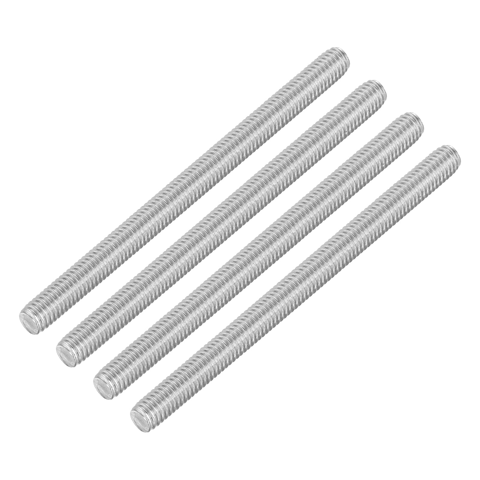 QUARKZMAN 4 stuks draadstangen, M6 x 60 mm, roestvrij staal, 304