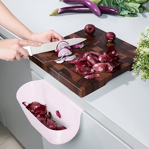 Miniatura 2 de Navaris Contenedores de basura colgantes de cocina, contenedores de basura para colocar sobre el gabinete, para recoger desechos de comida en la