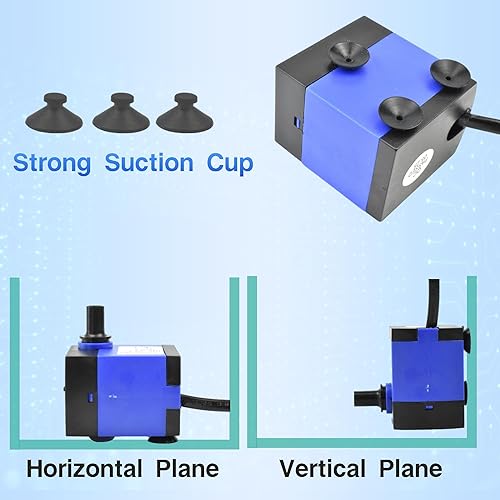Miniatura 5 de CONQUERALL Cambiador de agua ultra silencioso 3W de la bomba sumergible 47GPH del estanque para las características pequeñas del agua