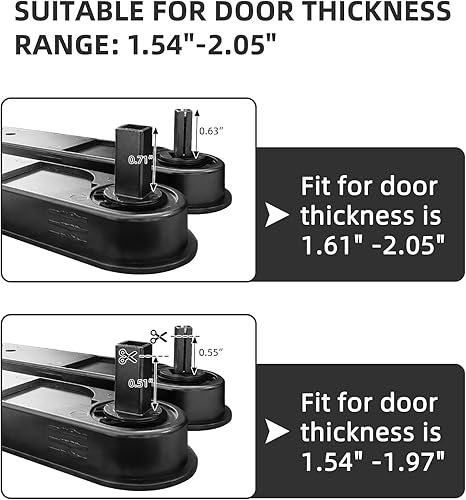 Miniatura 4 de Juego de herrajes para cerradura de puerta de bolsillo, manija de privacidad con tirador oculto y pestillo empotrado, apto para puertas de madera de