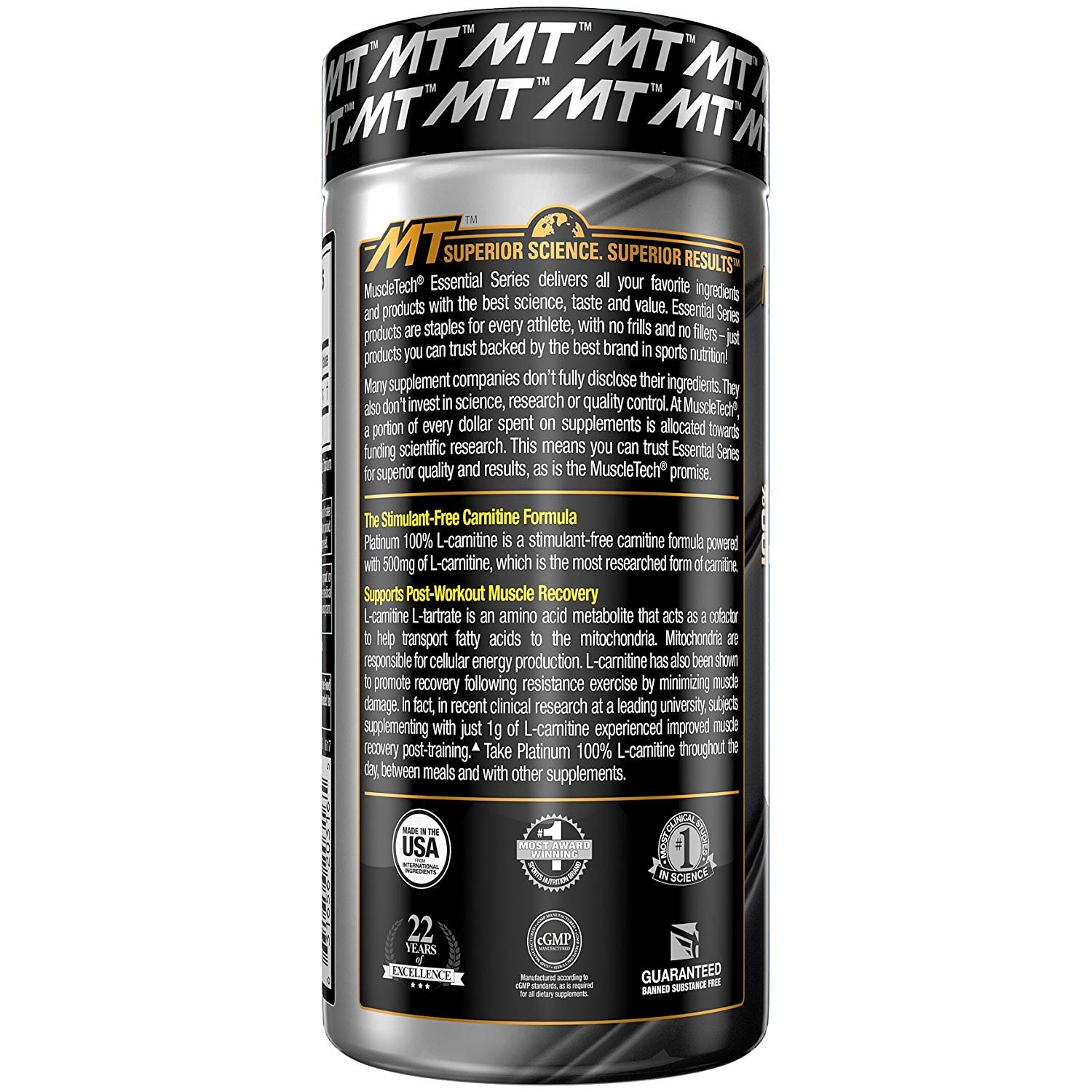 l carnitine muscletech Muscletech Essential Series Platinum 100% L-Carnitine