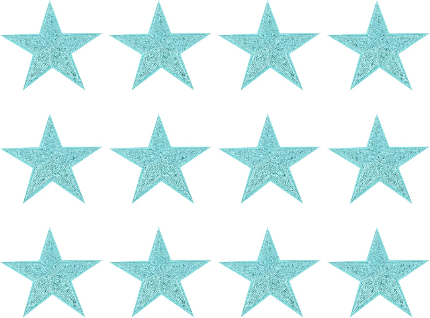 Amazon.com: uxcell 12Pcs Iron on Star Patches, Sew on Star Embroidered ...