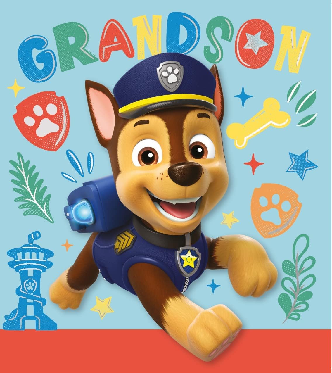 Danilo Promotions LTD Grandson Birthday Card, Birthday Card for Grandson, Paw Patrol Birthday Card for Grandson, Birthday Card for Him Paw Patrol