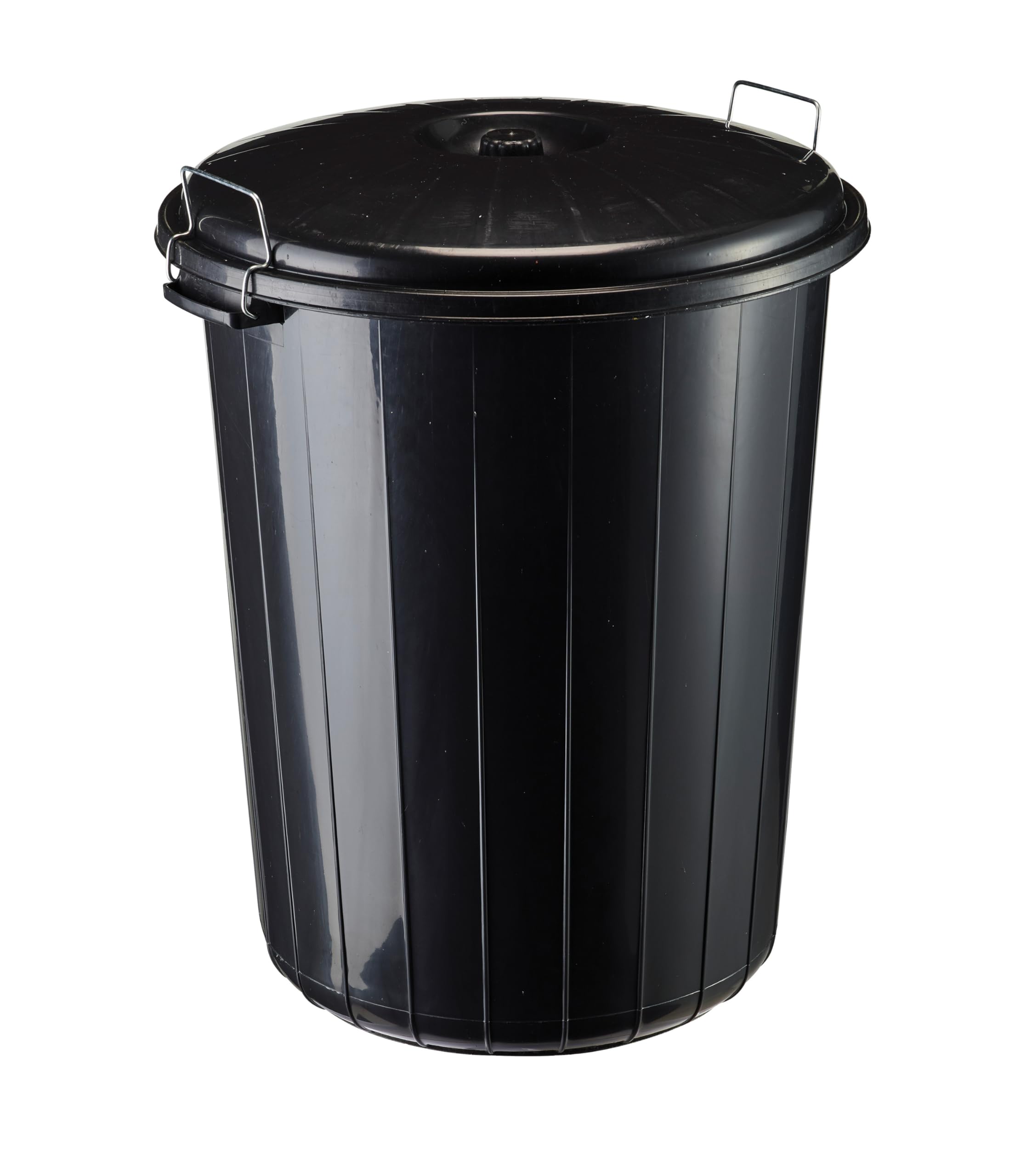 ROSSIGNOL Poubelle de rue avec couvercle. Capacité 55L, Système de verrouillage, Poubelle grande contenance, Idéal pour les déchets extérieurs RONDO