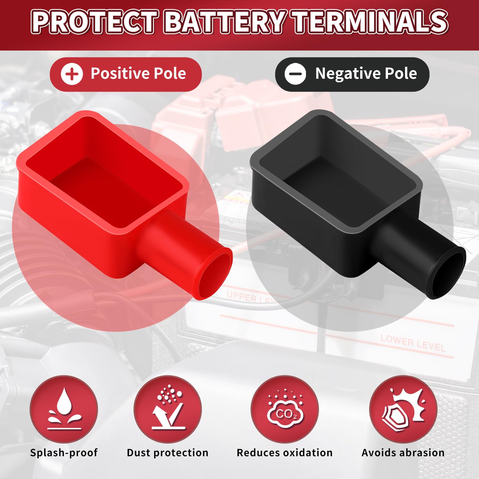 Tapa Protectora Terminal Positivo Batería 5Q0971813A - Universal Para La Mayoría De Coches, Material ABS