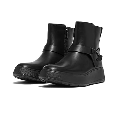 FitFlop F Mode Folded Knot Leather Flatform Short Boots Women