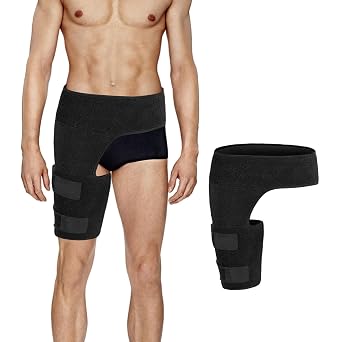 Hip Support for Men and Women,Hip Brace for Women,Groin Supports Men,for Groin Strains Sciatica Hips Thighs and Hamstrings Provide Effective SupportBlack
