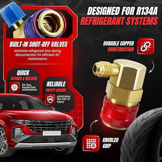 Kit de Adaptadores Rápidos R134a Flexzion para AC de Auto miniatura 5