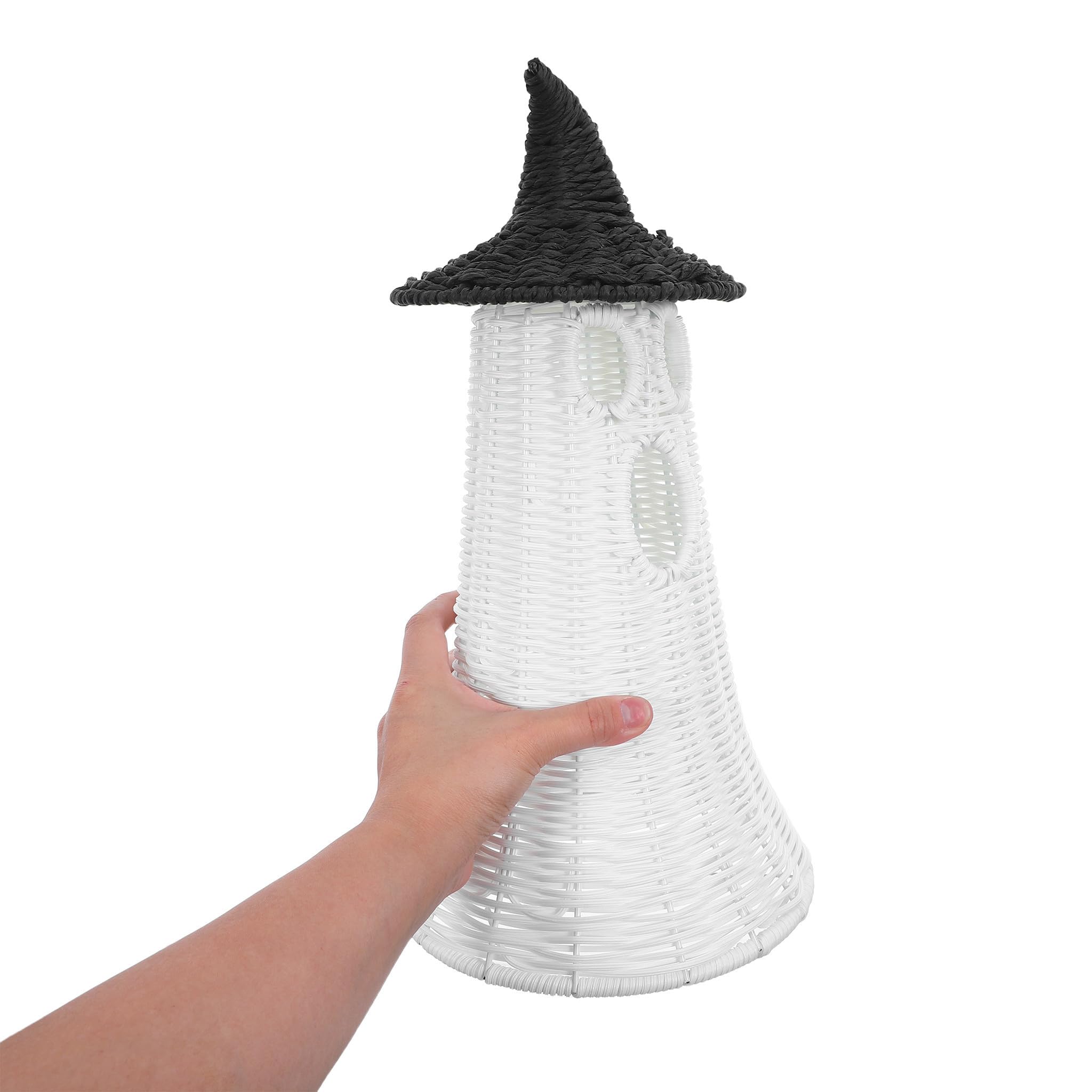 Angoily Adorno Fantasma de Paja Tejido, Figura de Halloween para Mesa y