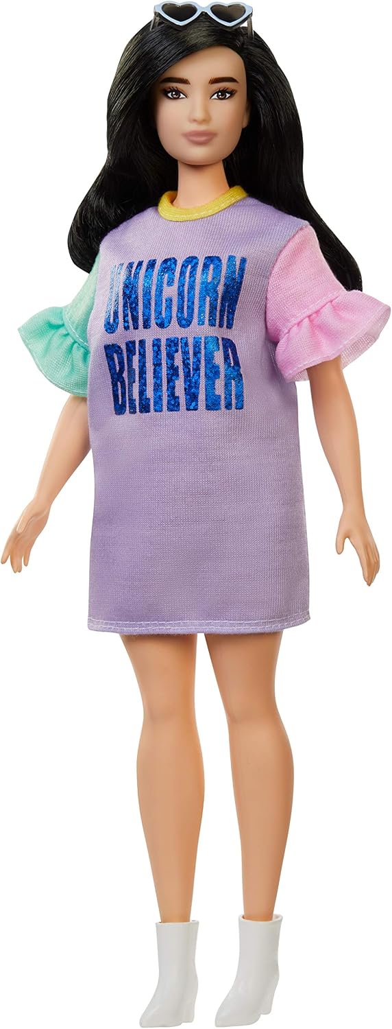 Barbie Fashionistas Doll with Long Brunette Hair - "Unicorn Believer" Outfit