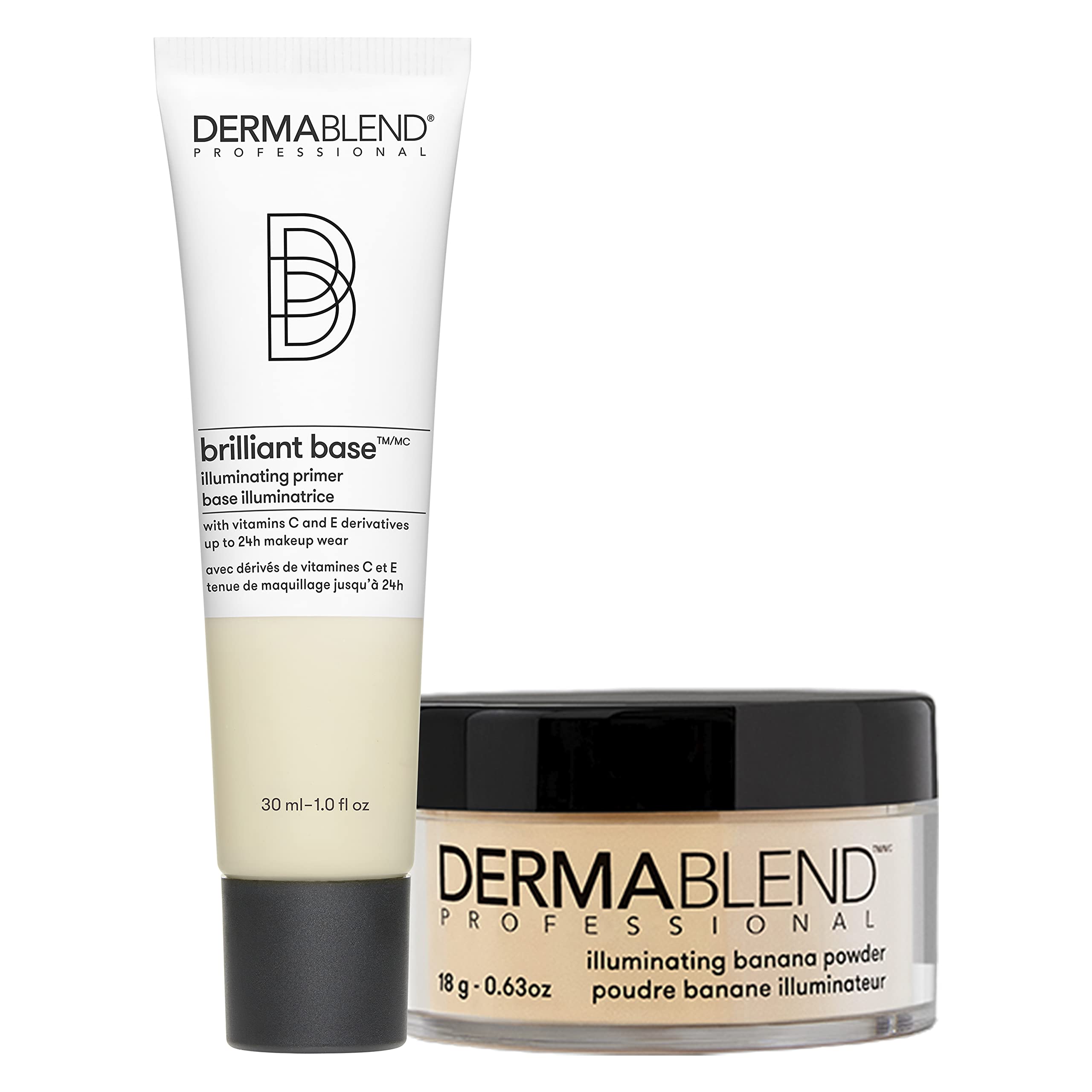 Dermablend Brilliant Base Illuminating Primer and Banana Powder