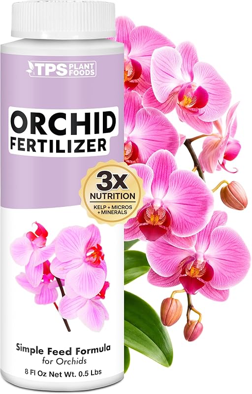 Orchid Fertilizer – Liquid Plant Food for Reblooming, 8 oz | Encourages New Bloom Spikes, Kelp-Enriched Formula, Supports Healthy Root Growth, For All Orchid Varieties, Foliar Spray Use