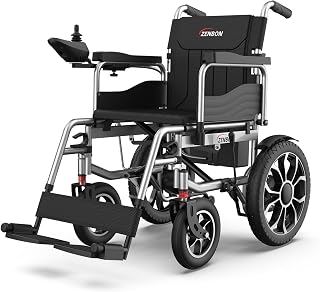 Rollstuhl Elektrisch Faltbar: 30KM Elektrischer Rollstuhl Klappbar Für Senioren - Outdoor Elektrorollstuhl mit Großformatige Luftreifen - Elektrische Rollstühle bis 150KG