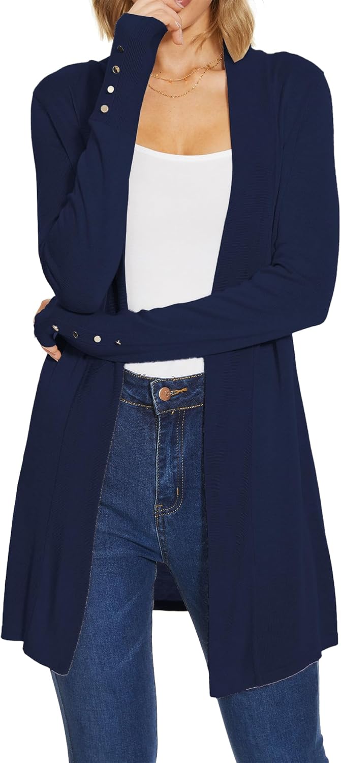 Spicy Sandia Women's Cardigan Sweaters Long Dressy Casual Lightweight Open Front Knit Cardigans for Spring Early Fall
