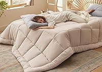 Vista 25 de Bedsure Relleno de edredón – Edredones acolchados tamaño King, edredón para todas las estaciones, ropa de cama alternativa de plumón suave, con 8