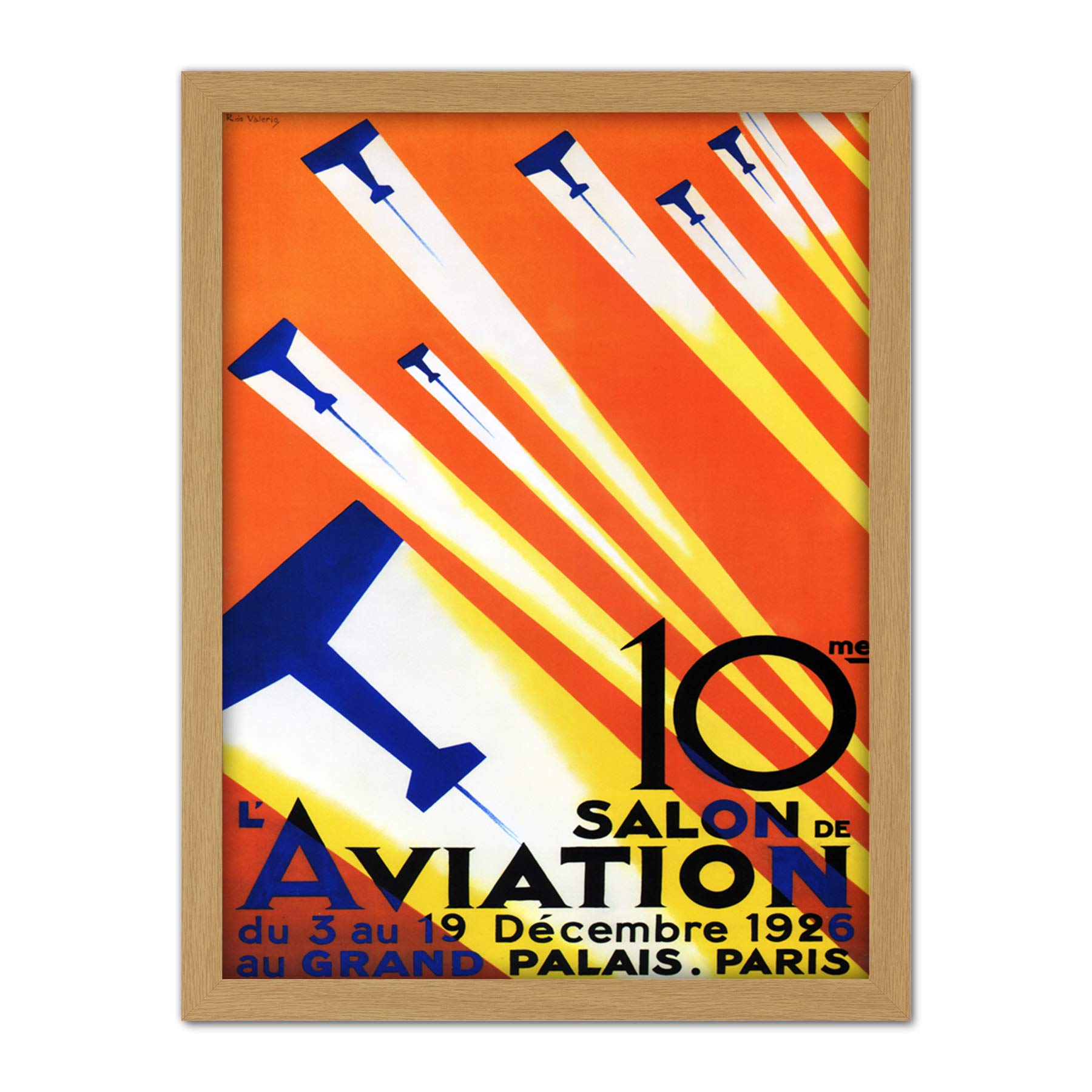 Wee Blue Coo Airshow Aviation Paris France Artwork Framed Wall Art Print 18X24 Inch